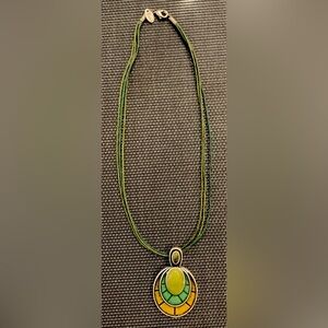 Lia Sophia Shades of Green Pendant Necklace